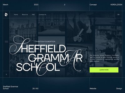 Sheffield Grammar School design education landing landingpage layout school typography ui uiux ux web web design webdesign website
