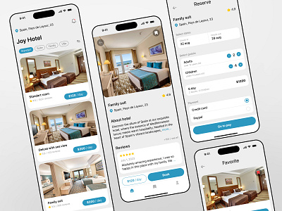 Booking Hotel Mobile App app design ui ux