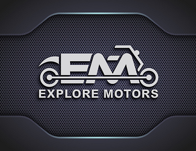 Explore Motors Logo! bike company logo explore motors logo design minimal logo modern logo motorbike logo simple logo