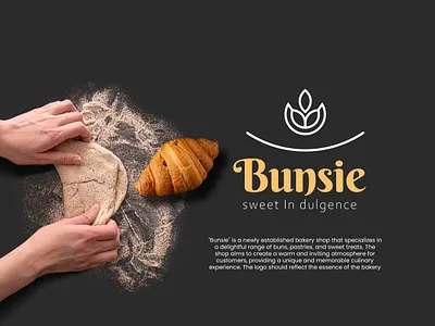 Bunsie bakery logo branding abstract bake bakery logo branding cookies food food and beverage foods graphic design identity logo logo design logo designer logos luxury mark minimalism modern monogram typography