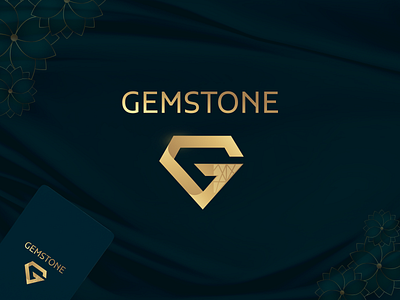Gemstone - Jewellery Logo branding diamonds gold jewellery letter minimal neckless ornament pattern rings royal shop shopping silver store
