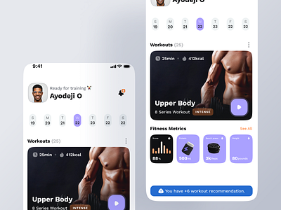 Fitness App Tracker ai appdesign design figma fitness interface productdesign ui uidesign uiux