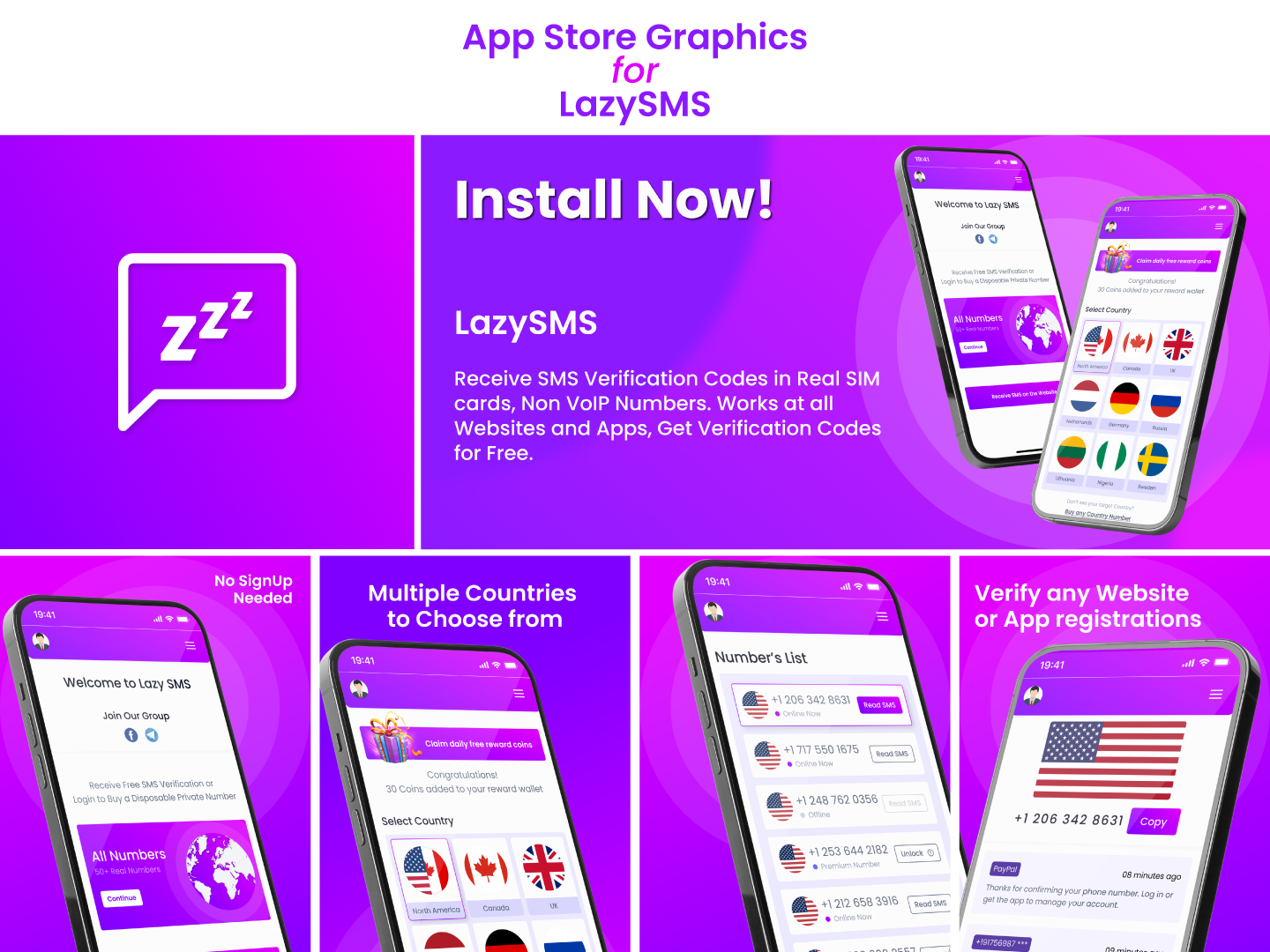 app-ui-app-store-graphics-design-for-lazysms-by-ismail-hossain-on