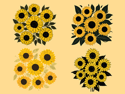 Vibrant Sunflower Illustration flower illustration illustration sunflower sunflower illustration
