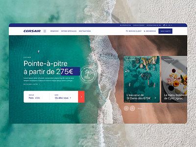 Corsair France- Rebrand app booking booking engine carrousel corsair flight flight booking flight search funnel mobile product design reservation ticket booking travel travel agency ui ui design user interface ux web app