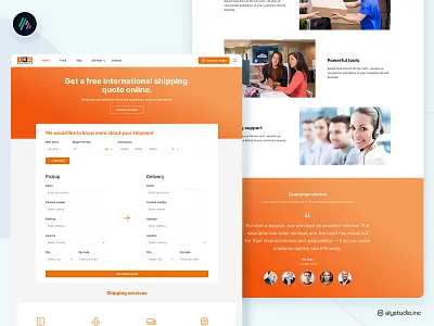 IEC Express | Courier Service | Web UI branding courier web dailyui design logistic modern design transport ui uiux