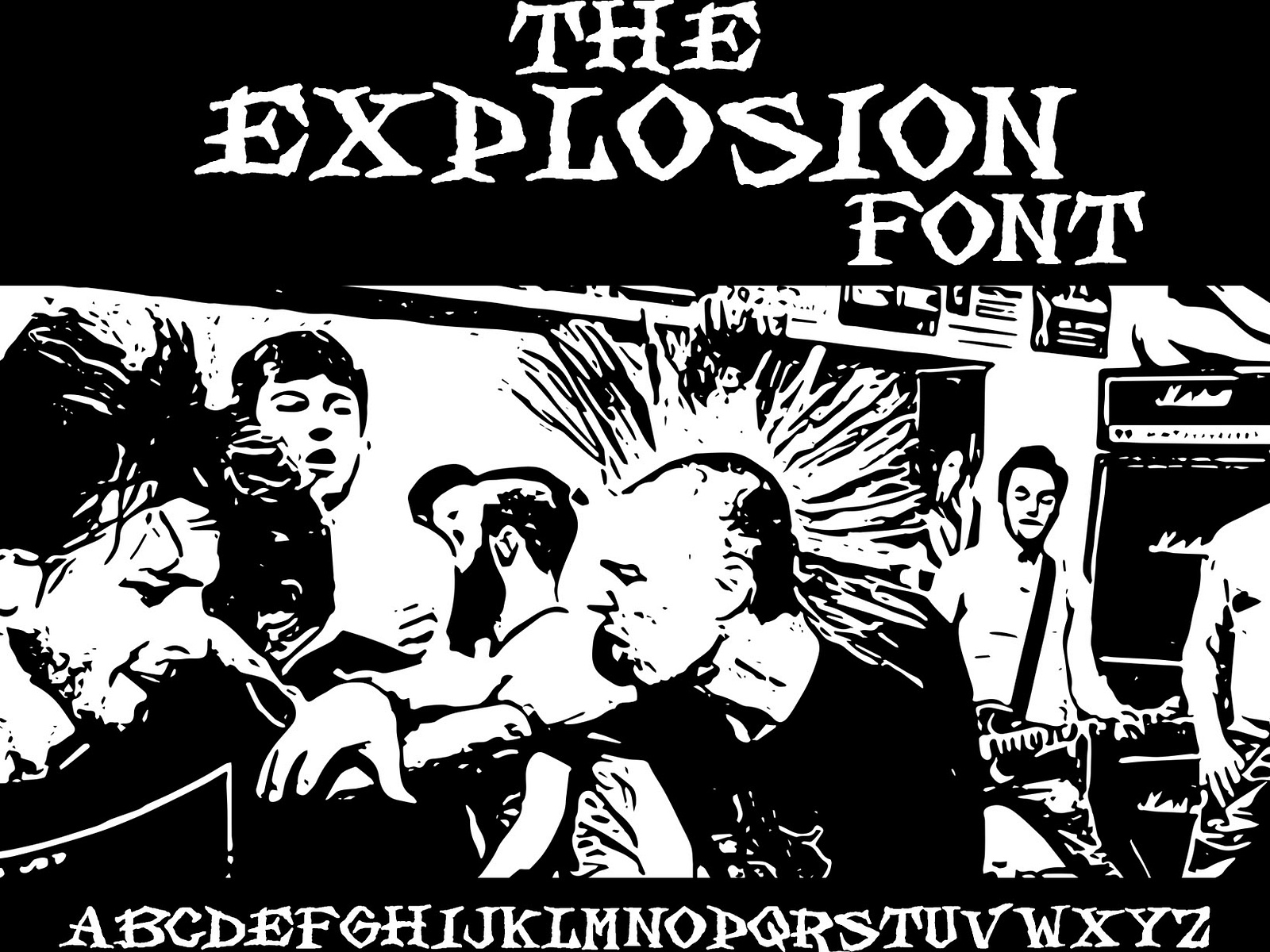 THE EXPLOSION FONT / INSPIRED BY THE EXPLOITED PUNK ROCK BAND by Roman ...