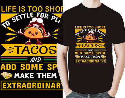Tacos Tshirt Design nourriture
