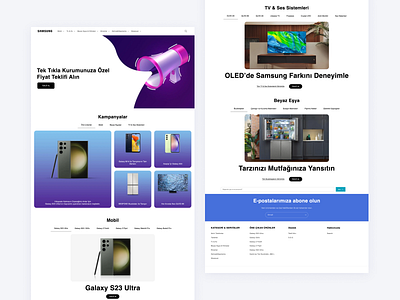 Samsung - Shopify Development shopify ui uiux ux web design