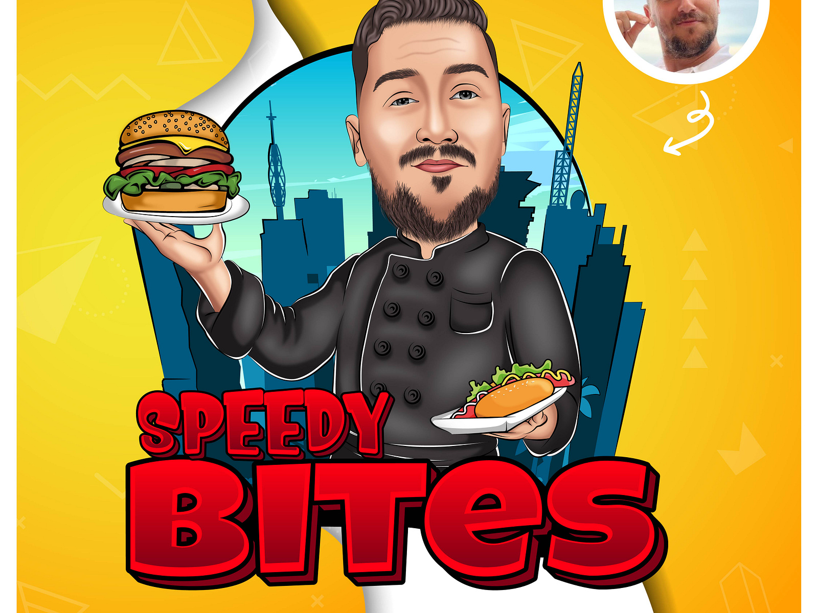 Fast Food Logo, Restaurant Logo, Cartoon chef - cartoonlogox.com by ...