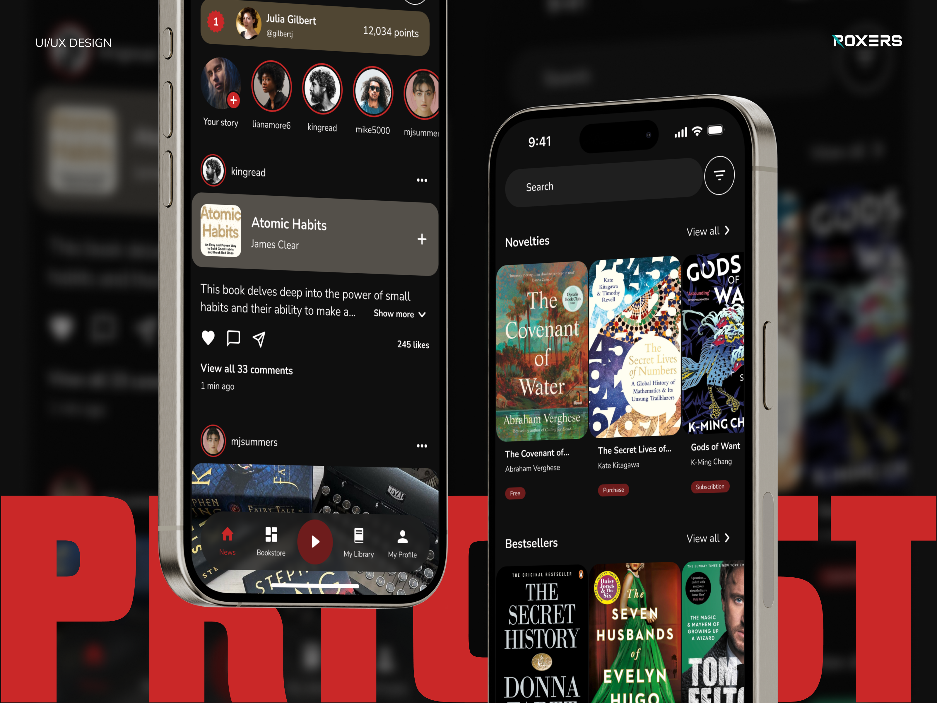 PROTAGONIST - READ OR LISTEN YOUR FAVORITE BOOKS & AUTHORS app app for reading book app book app design case study ios app mobile app mobile application ui ui design user experience design user interface design user research ux ux design visual design