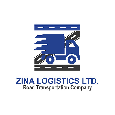 Zina Logistics Ltd. Road Transportation Company Logo Design branding graphic design logo logo design road transportation company zina logistics ltd.