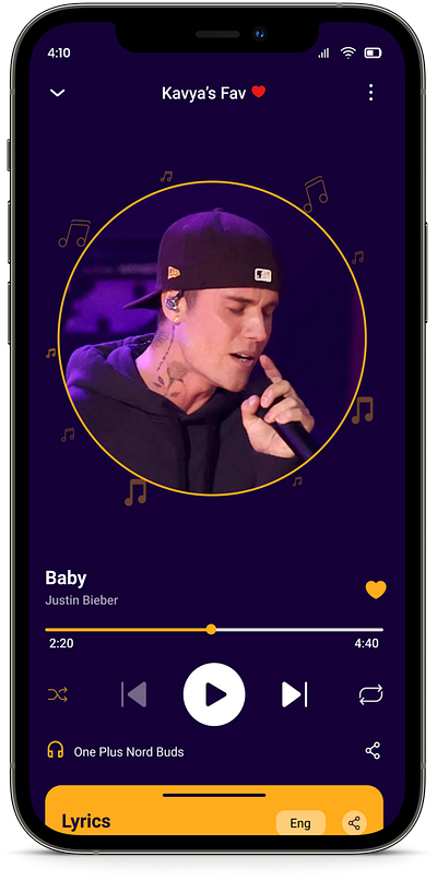 Music Player Screen music music app music app design music app screen design