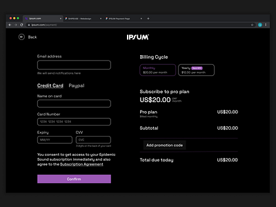 Payment Method Page Design design payment payment method plastic card ui uiux ux webdesign website