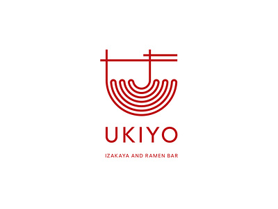 Ukiyo branding design graphic design identity japan logo mark minimal restaurant simple symbol