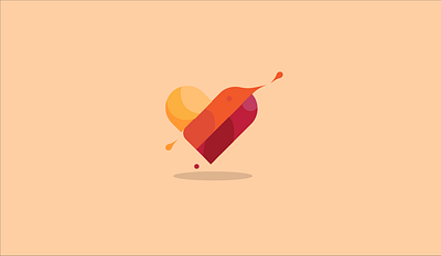 Flat vector | Heart logo adobe design figma illustration logo ui uidesign uidesigner uiux