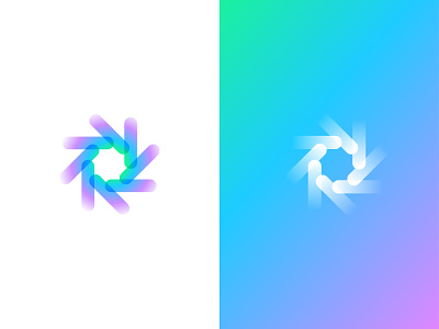 AI Logo WIP 3d ai branding colorful dynamic gradient graphic design innovative light logo logodesign luminant luminous motion