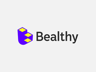 Bealthy Logo Exploration ai b2b bold brand identity branding business colorful identity layers lettermark logo logos mark minimal monogram pillar tech web3