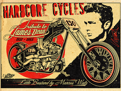 TRIBUTE TO JAMES DEAN chopper david vicente design digital art illustration inking james dean kustom kulture logo nft