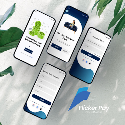Flicker Pay graphic design graphics design logo motion graphics payment app payment application ui ui design uiux ux