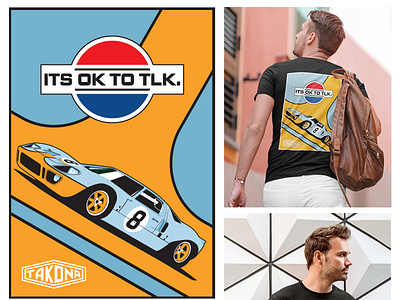 T shirt design car art car artwork ford gt40 gt40 illustration t shirt vector