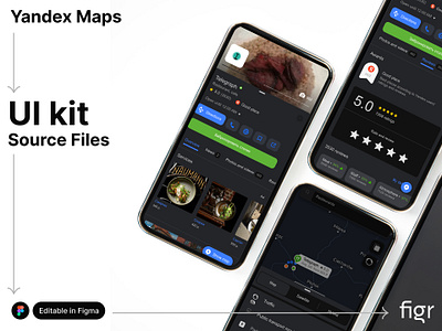 Make Yandex Maps UI your own app design branding design editable figma free google maps kit map app maps maps design mockup recreated redesign template ui ui kit ui ux website yandex maps