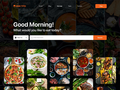 Eat map website - Find your food easily with Eat map animation website design food website landing page oder food website ui ui design uiux design uiux web design uiux website web design