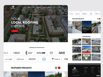 Roofing Contractors - Construction Website construction design designart miami responsive roof roofing ui ux web website