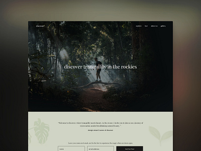 Nature landing page - Template hero section landing page ui ux web web design website website design