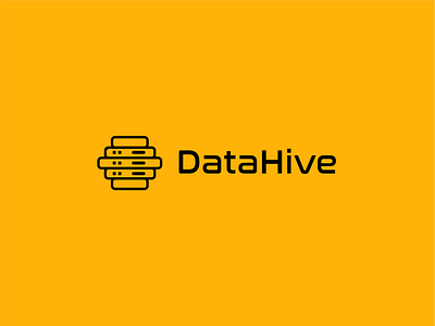 datahive bee data database hive logo tech technology
