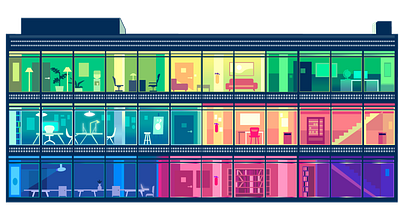 Offices workplace illustration adobe illustrator illustration offices workplace