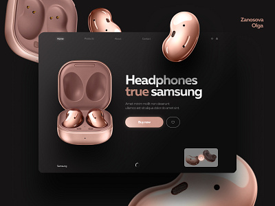 Concept headphones (created on video lesson by Yudaev.school) design ui yudaev.school concept