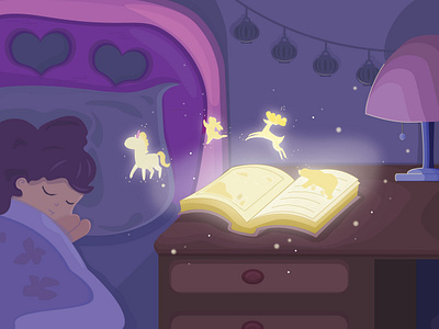 Good night, sweetie book illustration fairy tales kids illustration pictures for kids vector vector illustration