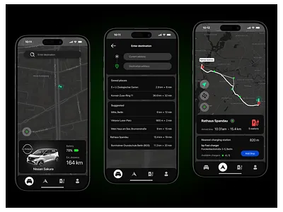 Universal EV Mobile App charging station concept concept design ev ev app ios app mobile app navigation ui