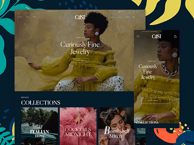 Creative Direction & Shopify Plus Development for Cast Jewelry branding collections creative direction design ecommerce hero homepage luxury navigtion shopify plus uxui design