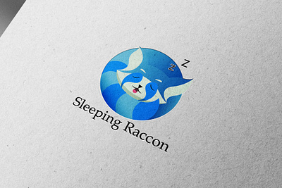 Sleeping Raccon best logo branding design graphic design illustration logo logo design logo for sale raccoon raccoon logo ui vector