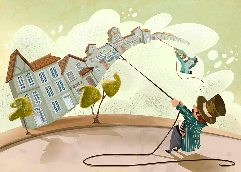 Flying street by Gabriel San Martin on Dribbble