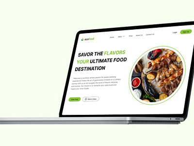 Restaurant Hero Page Design app design branding corporate dahsobard design graphic design hero page illustration landing page restaurent ui uiux