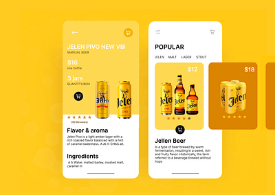 JELEN PIVO app design graphic design icon illustration landing page design logo minimal mobile app typography ui ux web web site website