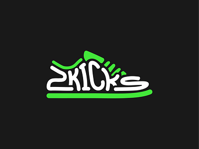 2KICKS logo design brand branding design graphic design identity illustration logo logos logotype shop sneakers vector