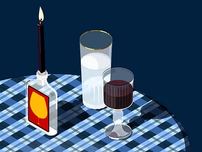 Still here still life [69] blue design drink food illustration stilllife vector wine yummy