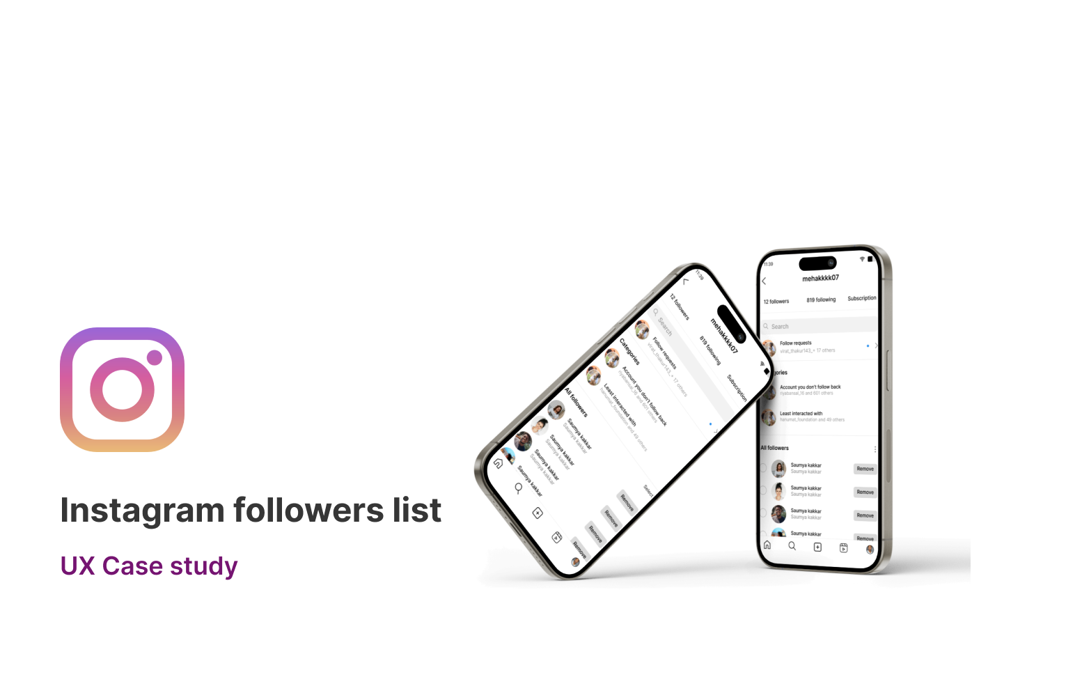Instagram followers instagram problemsolving ux uxdesign uxresearch