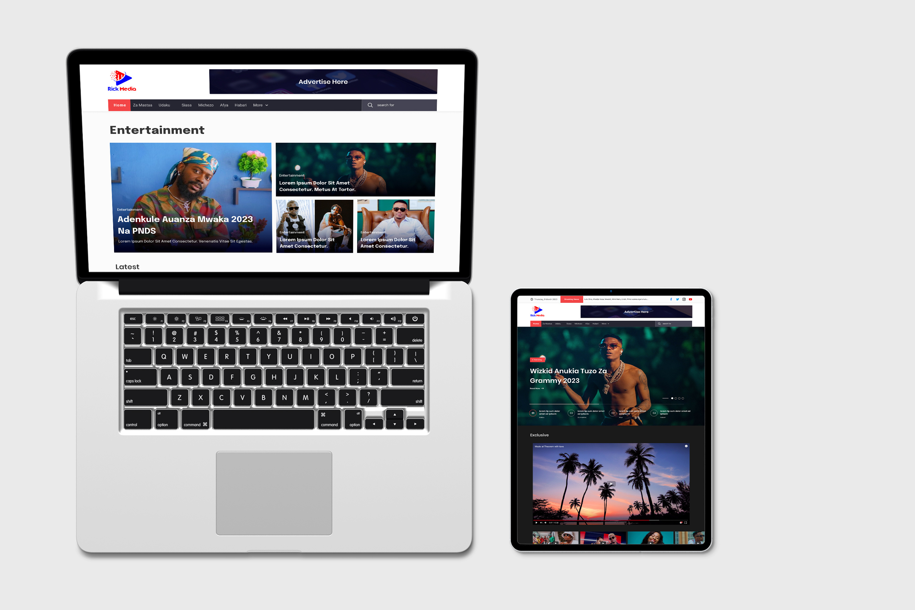 Rick Media Ui - News media ui newswebsite ui design website ui