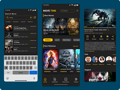 Online movie app ui design in figma app app desigh case study dashboard design ioso app landinpage ui ui ux desigh website desigh