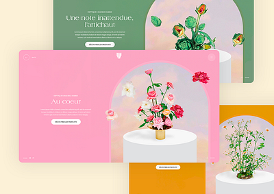 Diptyque - Unleash The Rose accessories ark bouquet colorful diptyque ecommerce elegant flavor flower flowers fragrance interaction interface landing page mobile parallax pastel perfume product page ui design