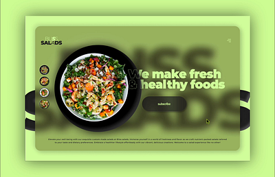 Healthy food web design (Concept)_Figma aesthetic animation branding cool delivery design figma food graphic design green healthy illustration logo minimal modern salads snacks ui ux