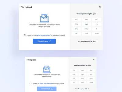 File Uploader Modals - Daily UI Design e commerce file file upload file upload modal graphic design illustration pop up ui upload image