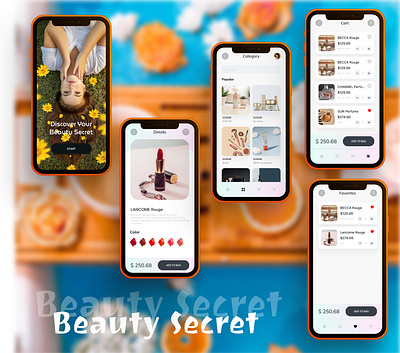 Beauty secret app beauty beauty secret cosmetic graphic design shop shopping ui