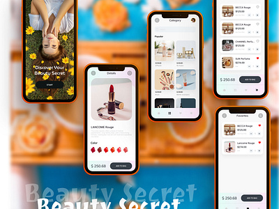 Beauty secret app beauty beauty secret cosmetic graphic design shop shopping ui