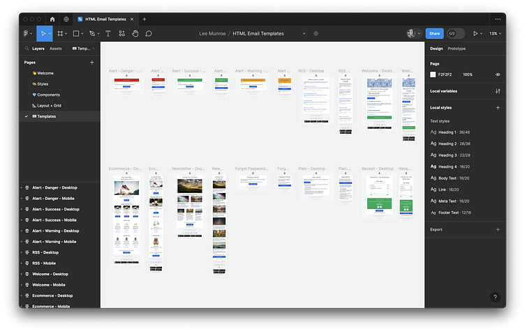 Html Email Templates Design System By Lee Munroe On Dribbble Html Email Templates Design System By Lee Munroe On Dribbble